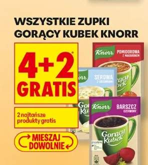 Zupki gorący kubek różne rodzaje (pomidorowa z kaszą, serowa z grzankami, barszcz czerwony)