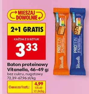 Baton proteinowy bez cukru, nugatowy