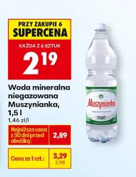 Woda mineralna niegazowana