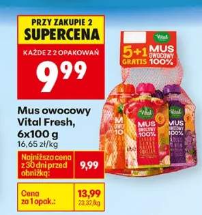 Mus owocowy 5+1 gratis