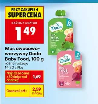 Mus owocowo-warzywny różne rodzaje