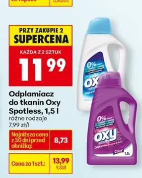 Odplamiacz do tkanin Oxy Spotless różne rodzaje
