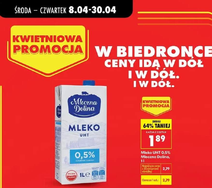Mleko UHT 0,5%