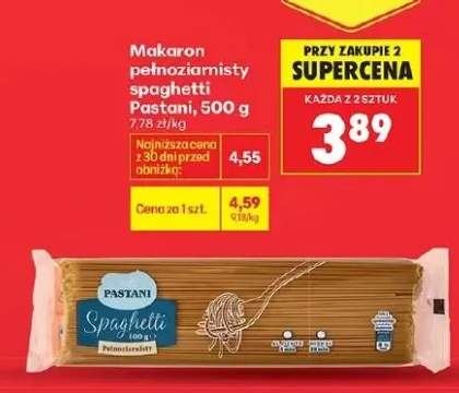 Makaron pełnoziarnisty spaghetti