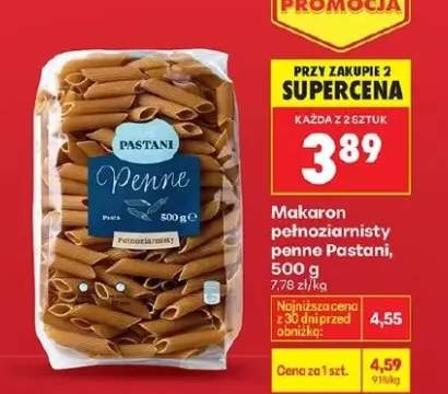 Makaron pełnoziarnisty penne