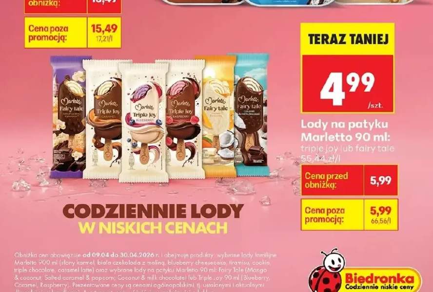 Lody na patyku triple joy lub fairy tale