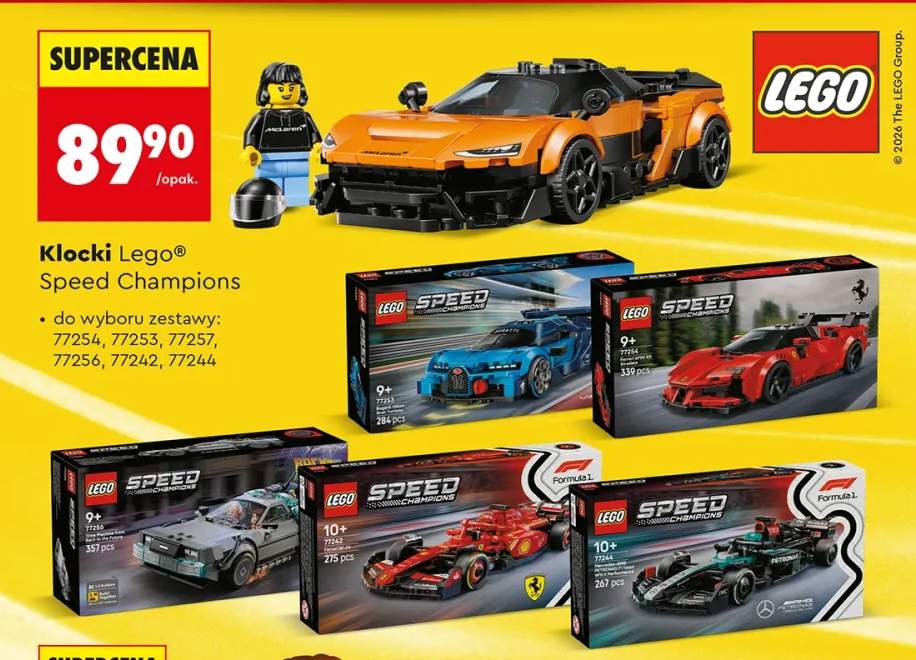 Klocki Lego Speed Champions (77254, 77253, 77257, 77256, 77242, 77244)