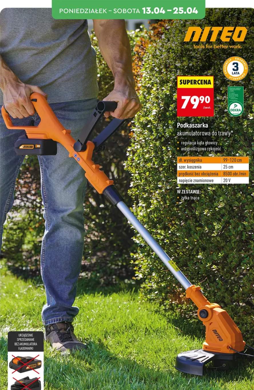 Podkaszarka akumulatorowa do trawy
