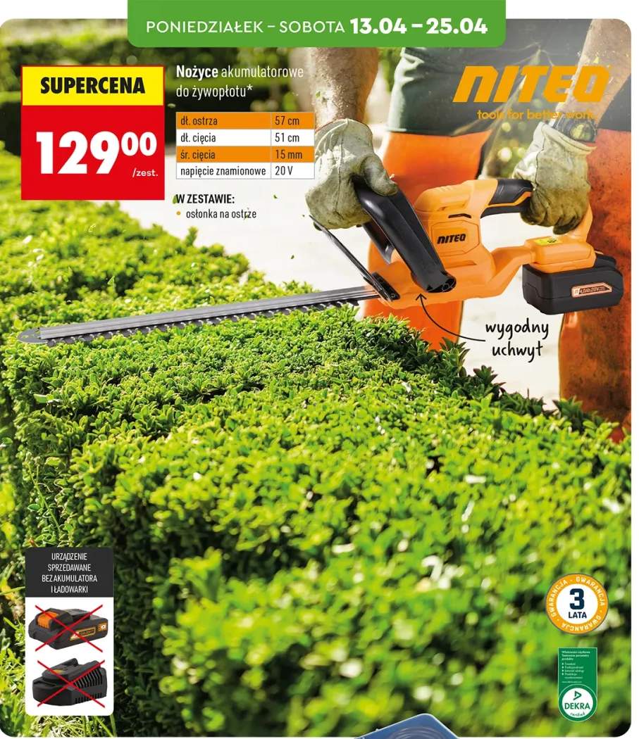 Nożyce akumulatorowe do żywopłotu