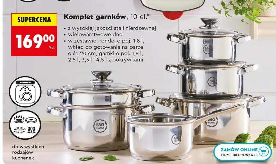 Komplet garnków 10 el.