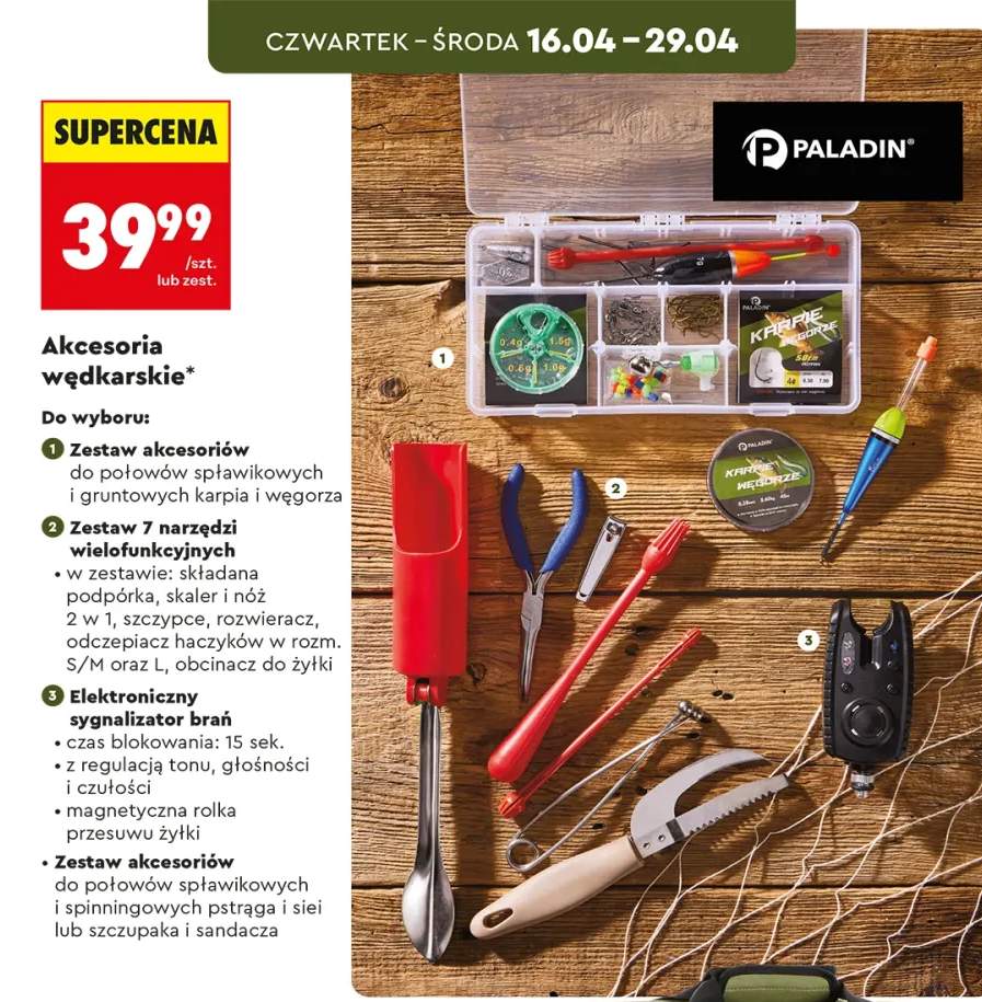 Akcesoria wędkarskie zestaw 7 narzędzi wielofunkcyjnych