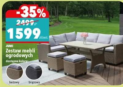 Zestaw mebli ogrodowych dostępne kolory: beżowy, brązowy