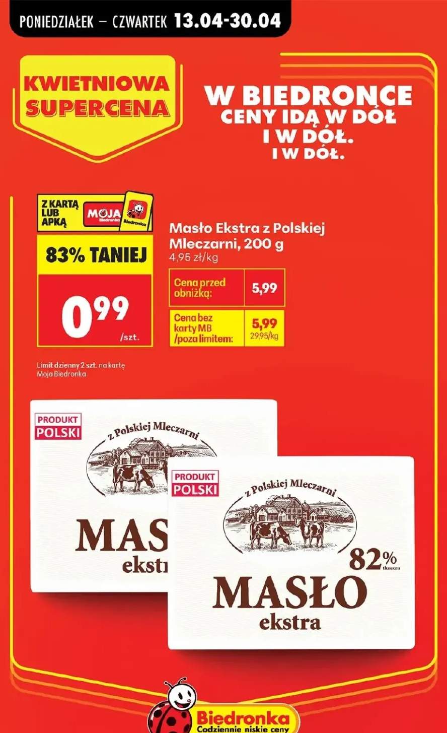 Masło ekstra z polskiej mleczarni