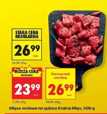 Mięso wołowe na gulasz Kraina Mięs