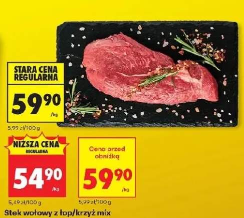 Stek wołowy z łopatki/krzyż mix