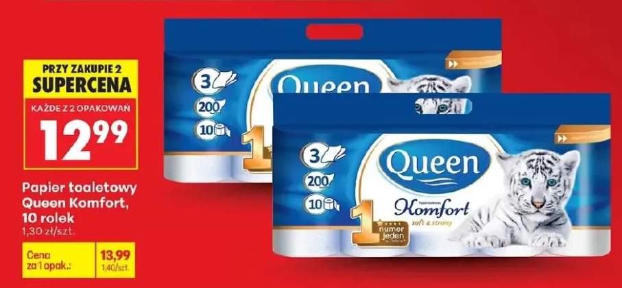 Papier toaletowy Komfort, 10 rolek