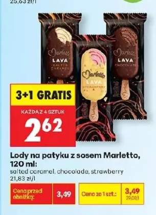 Lody na patyku Lava Chocolate salted caramel