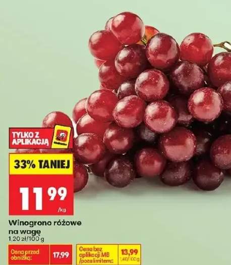 Winogrono różowe na wagę