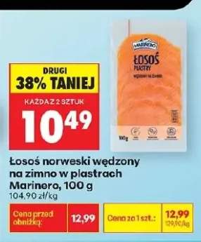 Łosoś norweski wędzony na zimno w plastrach