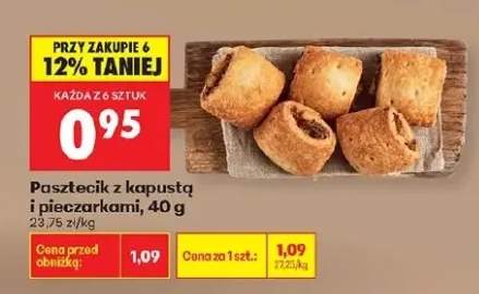 Pasztecik z kapustą i pieczarkami