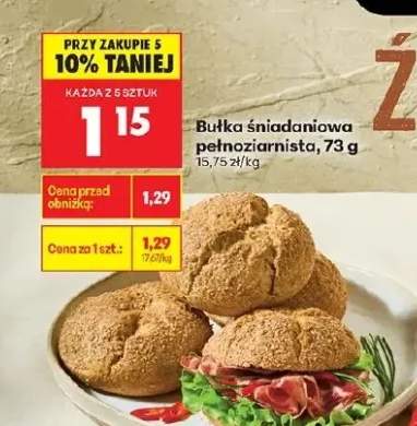 Bułka śniadaniowa pełnoziarnista