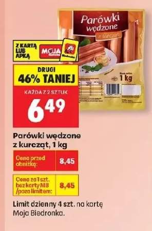 Parówki wędzone z kurcząt