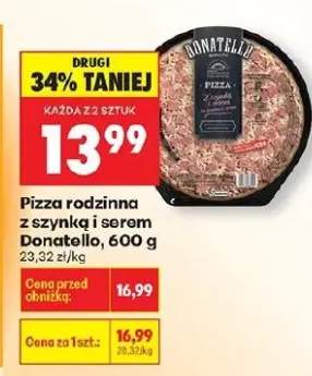 Pizza rodzinna z szynką i serem