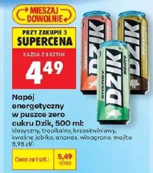 Napój energetyczny w puszce zero klasyczny