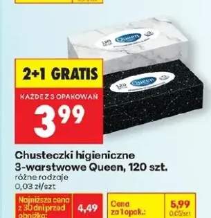 Chusteczki higieniczne 3-warstwowe różne rodzaje