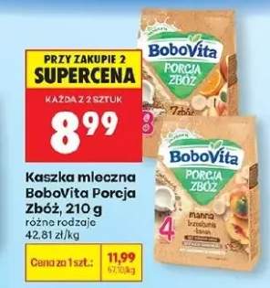 Kaszka mleczna Porcja Zbóż, różne rodzaje