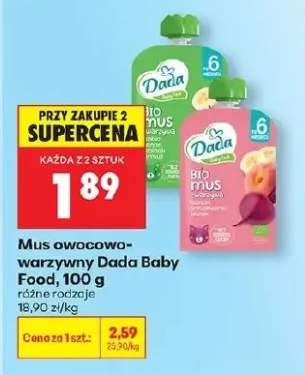 Mus owocowo-warzywny różne rodzaje