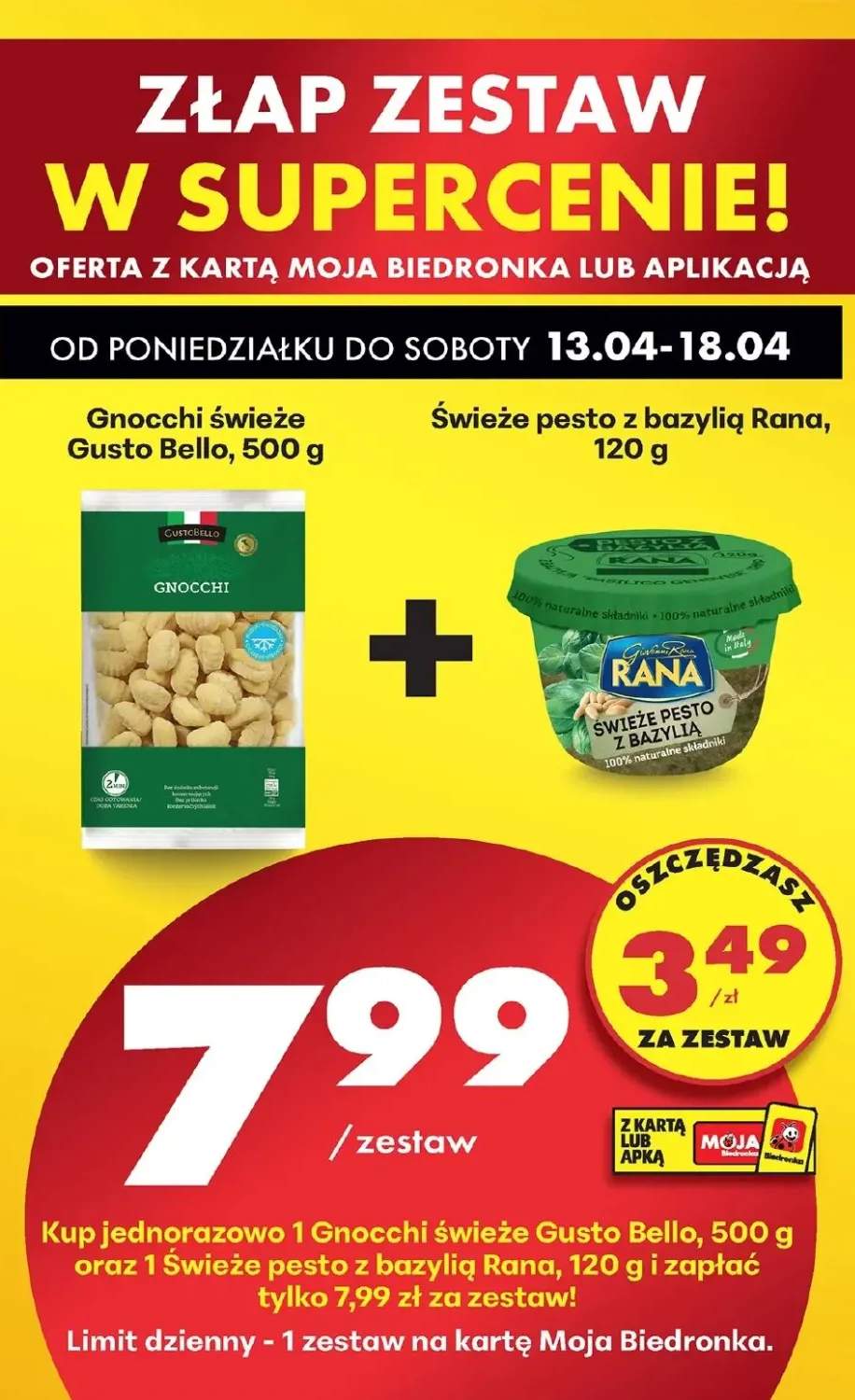 Gnocchi świeże + Świeże pesto z bazylią - zestaw