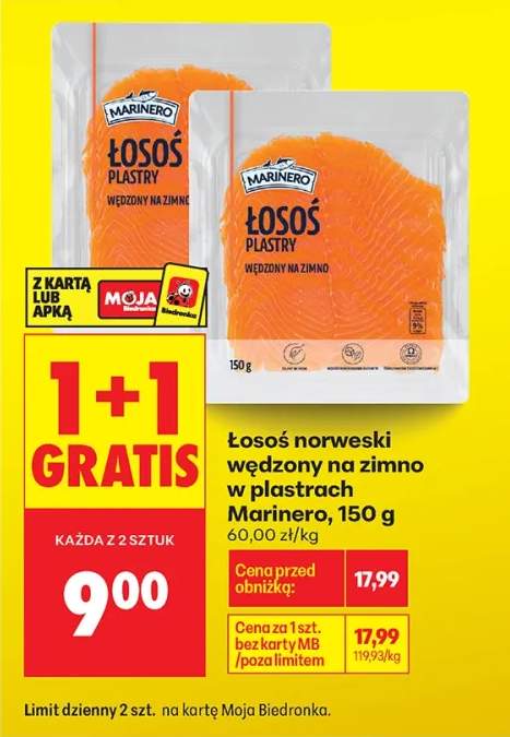 Łosoś norweski wędzony na zimno w plastrach