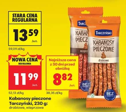 Kabanosy pieczone drobiowe