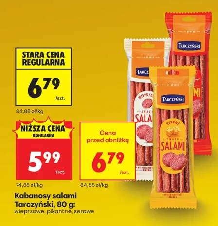 Kabanosy salami wieprzowe