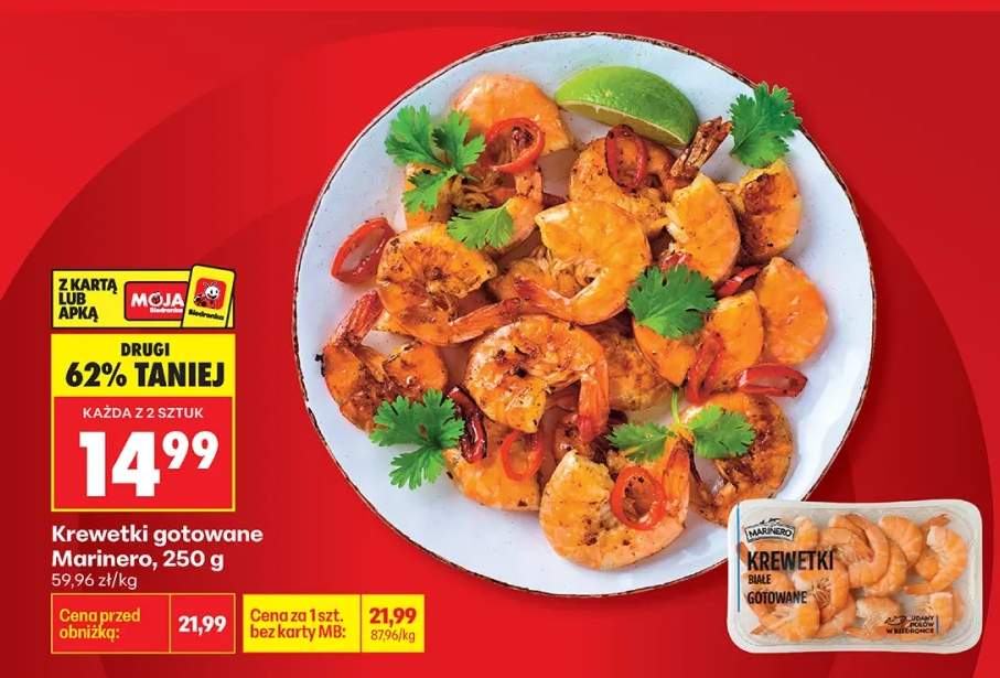 Krewetki gotowane białe