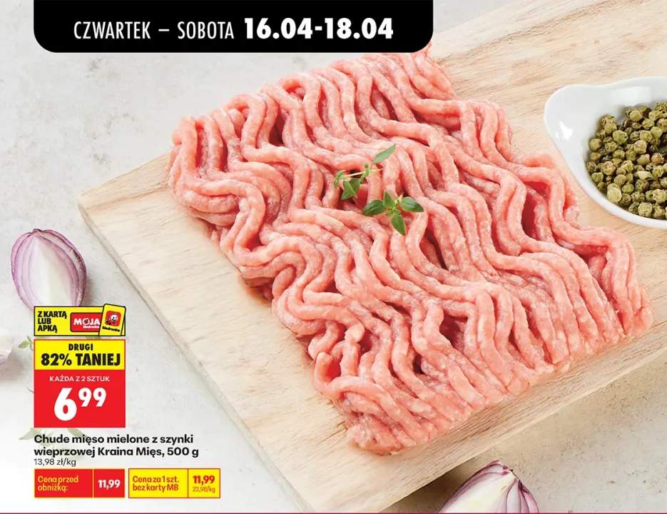 Chude mięso mielone z szynki wieprzowej Kraina Mięs