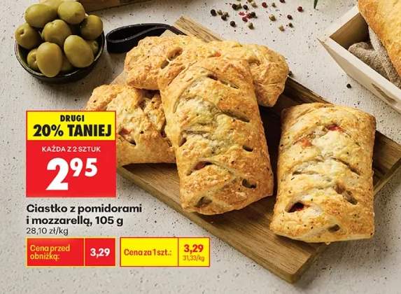 Ciastko z pomidorami i mozzarellą