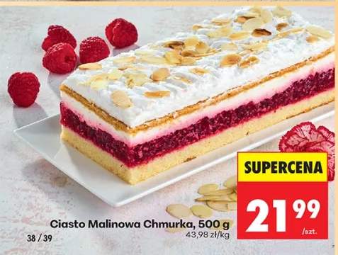 Ciasto malinowa chmurka