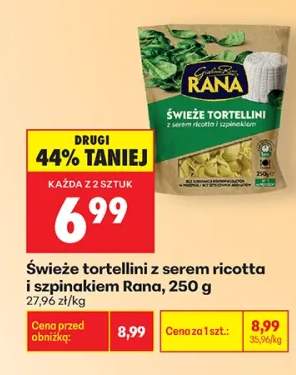 Makaron świeże tortellini z serem ricotta i szpinakiem