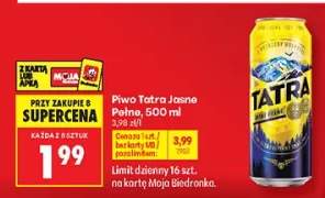 Piwo Tatra Jasne Pełne