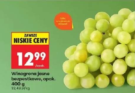 Winogrona jasne bezpestkowe