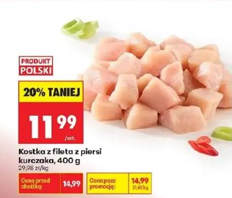 Kostka z fileta z piersi kurczaka