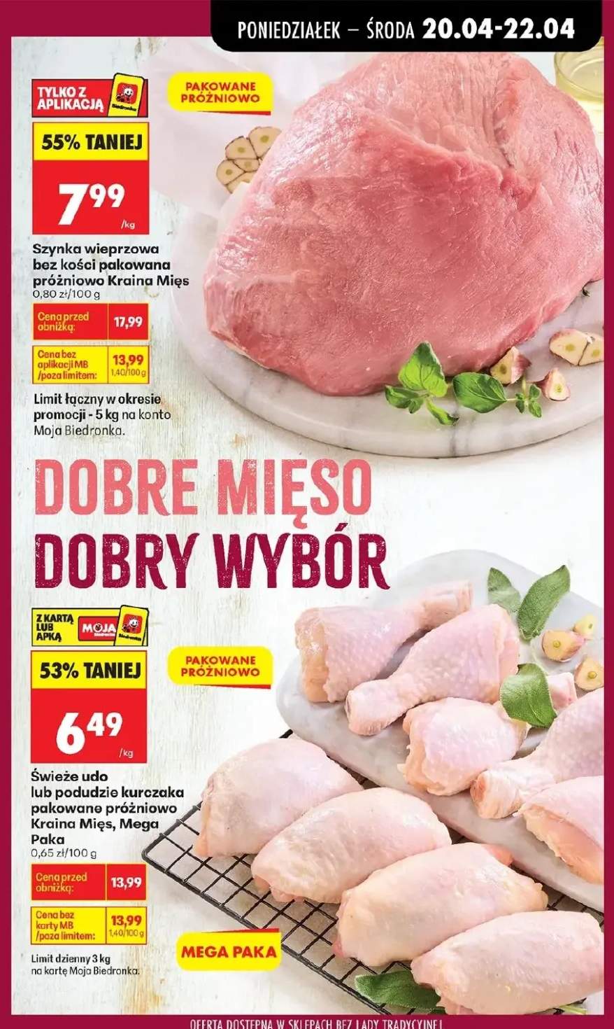 Świeże udo lub podudzie kurczaka pakowane próżniowo