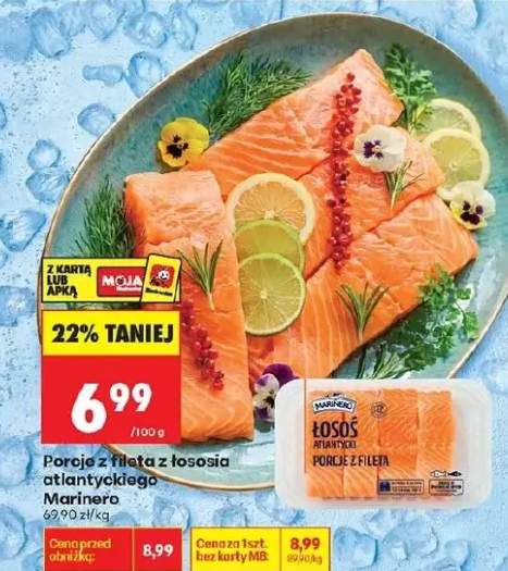 Porcje z fileta z łososia atlantyckiego