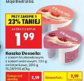 Kaszka z sosem truskawkowym