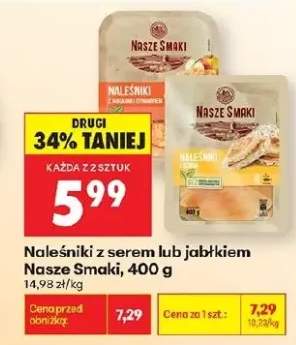 Naleśniki z serem lub jabłkiem