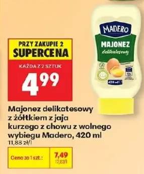 Majonez delikatesowy z żółtkiem z jaja kurzego z chowu z wolnego wybiegu