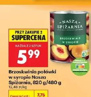 Brzoskwinie połówki w syropie