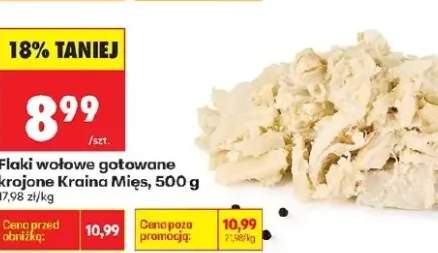 Flaki wołowe gotowane krojone